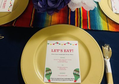 A fiesta table setting at Olive Vista
